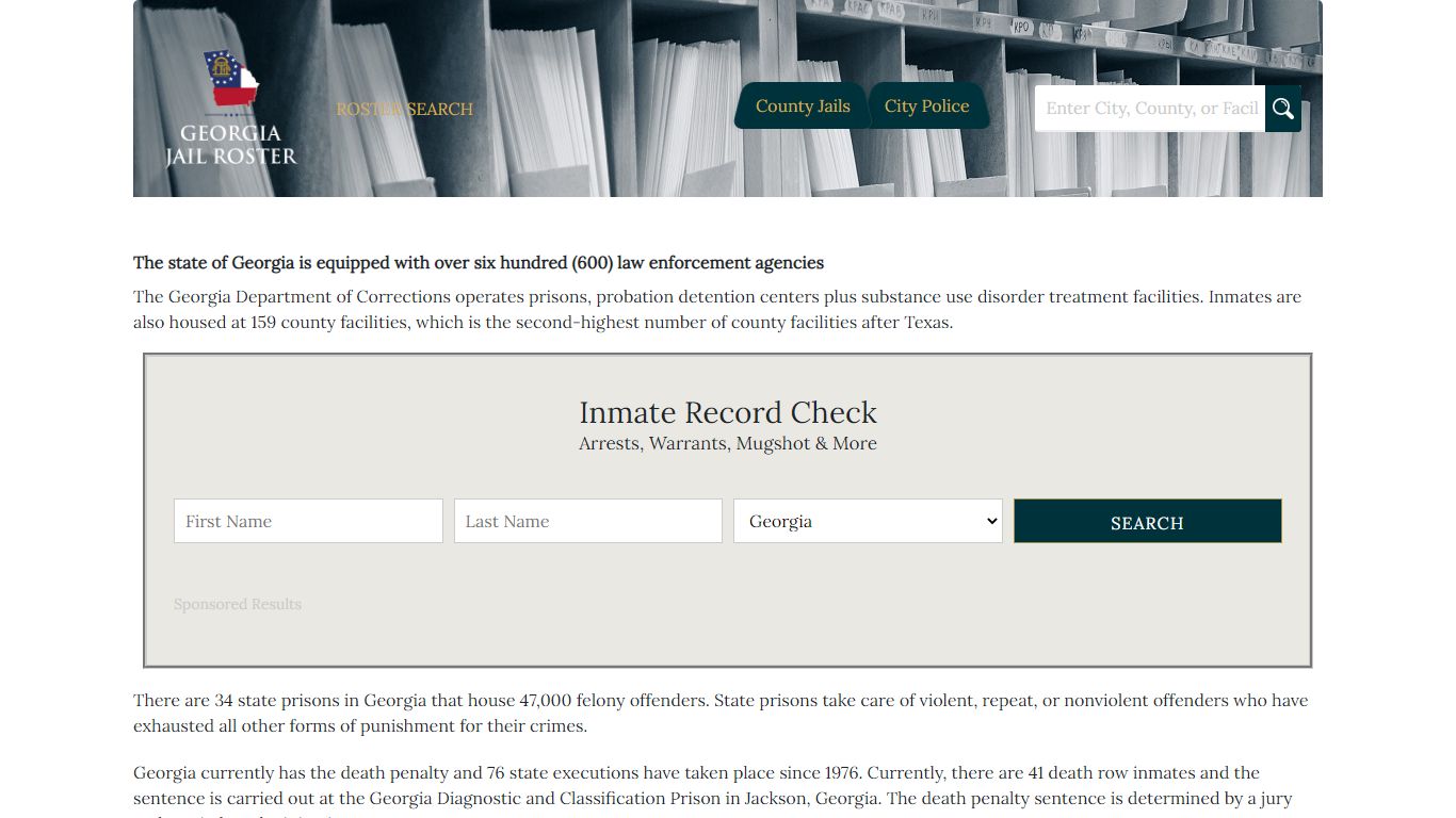 Thomas County | Georgia Jail Inmate Search